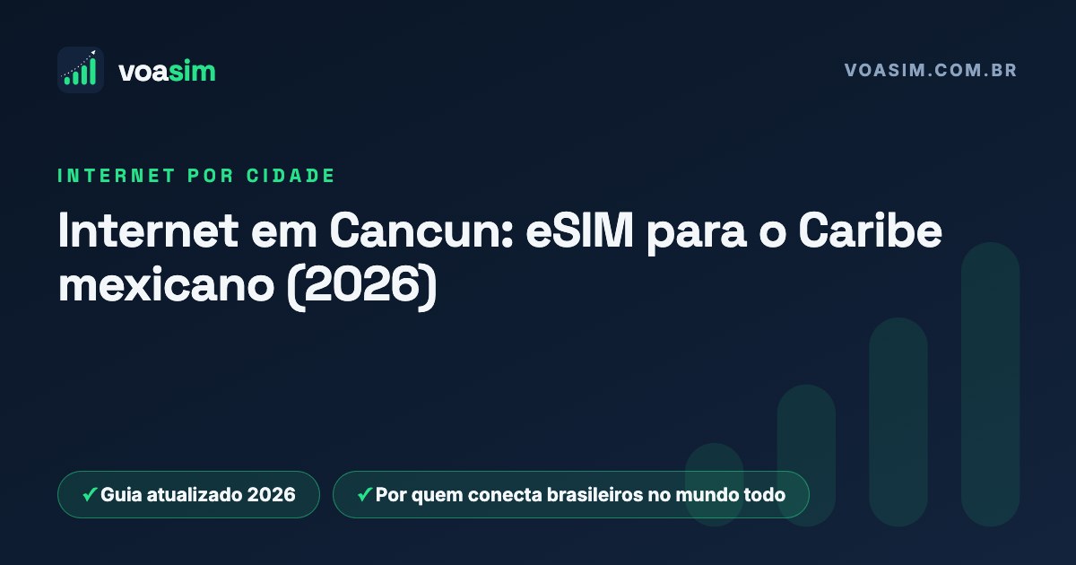 Internet em Cancun: eSIM para o Caribe mexicano (2026) — guia VoaSim